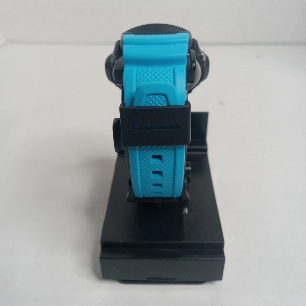 Casio Men's Watch W219H Illuminator Quartz Digital 42mm Black Blue Resin 3224